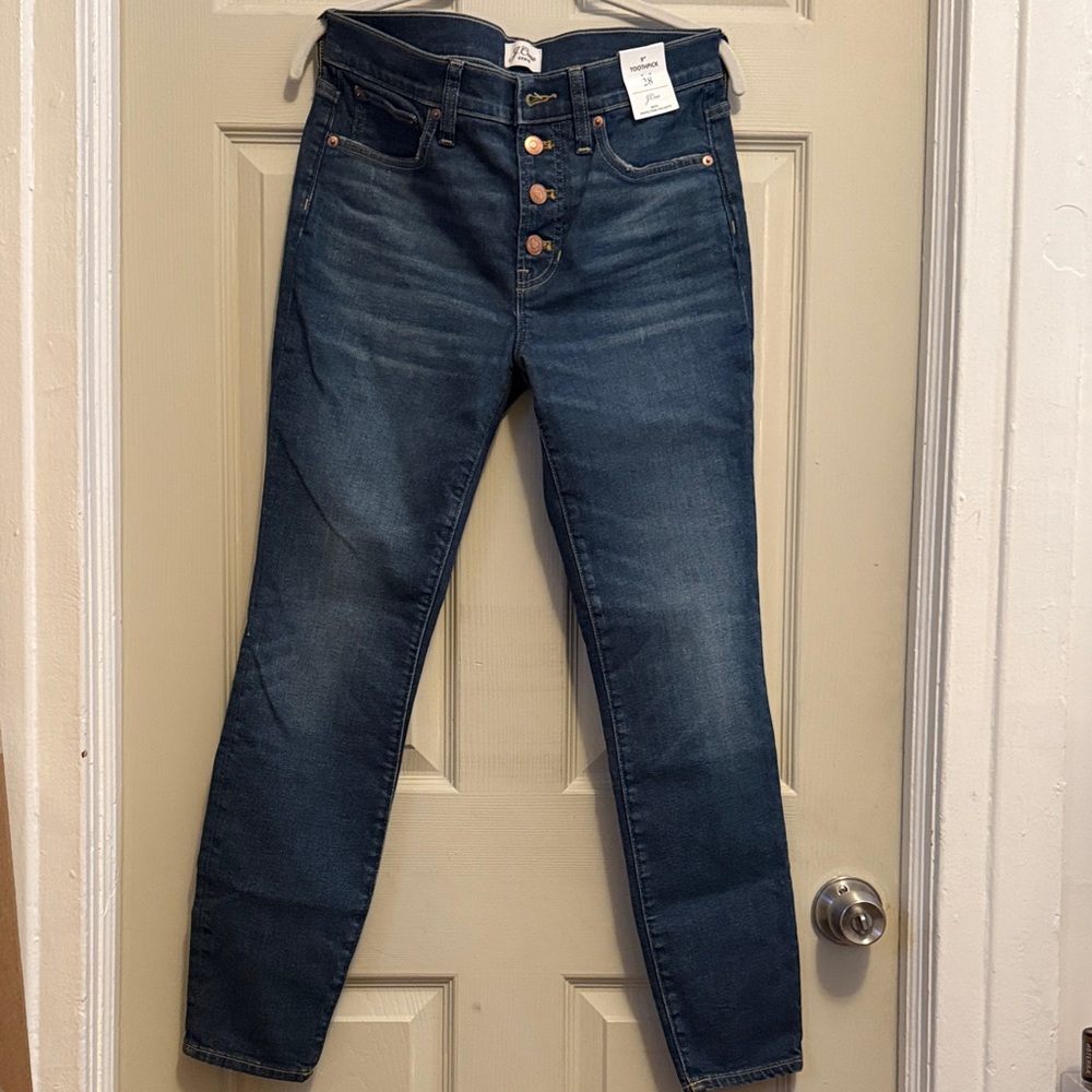 J. Crew High Rise Dark Blue Jeans - size 28